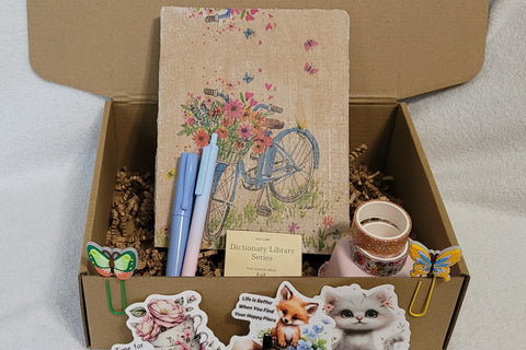 Monthly Hand-Stitched Journal Box w/ Accessories