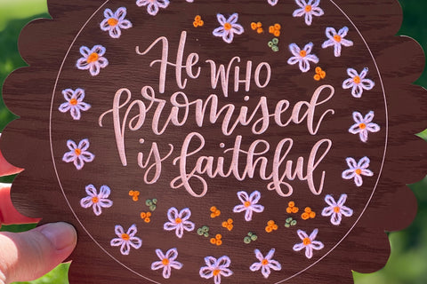 He Who Promised Daisy Embroidery Kit Sign