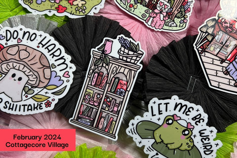 February 2024 Sticker Club - Cottagecore Village