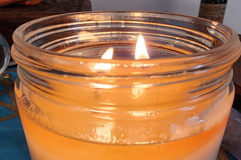 With a clean burn, you don't have soot built up on the side of glass. We use 100% soy wax and all-natural fragrances for a clean burn.