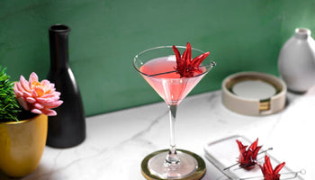 Image of How to Make a Hibiscus Cosmopolitan With Box on the Rocks
