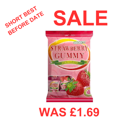 Cocon Strawberry Gummy with Fruit Juice 100g (Malaysia) SALE