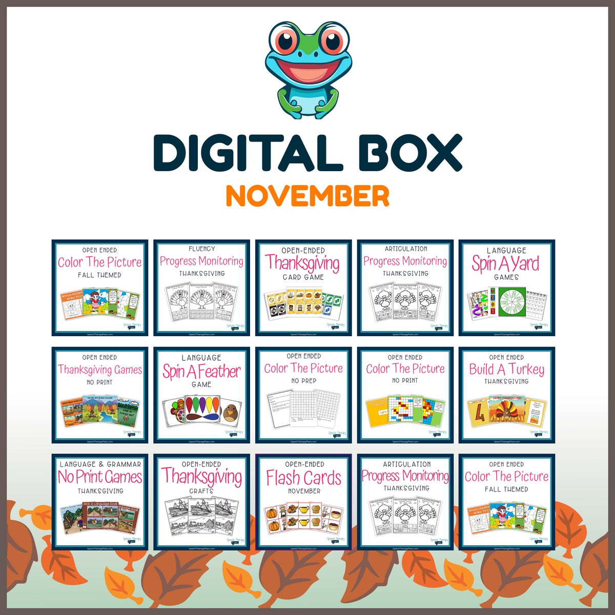 Speech Therapy Digital Box - November