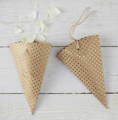 Gold Foiled Confetti Cones
