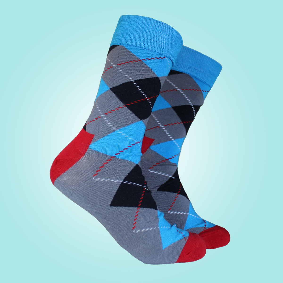 Argyle Gray Sock - Men's