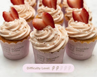 Lemon Cupcakes With Strawberry Buttercream - DIY Baking Kit by CrumbleCrate