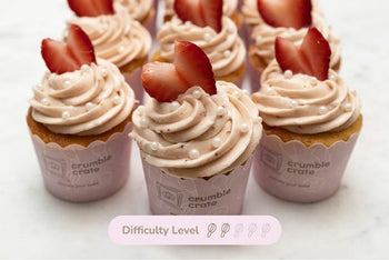 Lemon Cupcakes With Strawberry Buttercream - DIY Baking Kit by CrumbleCrate