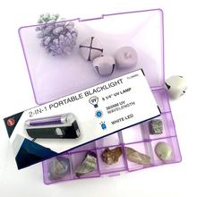 Fluorescent Minerals UV Light & Mineral Kit