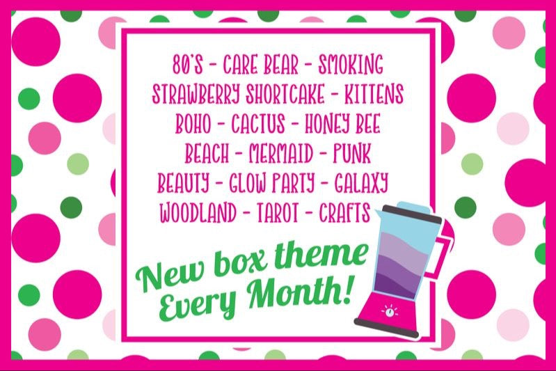 Blend Box has 25 different box themes to choose from.  You get a different box theme from your preapproved list each month