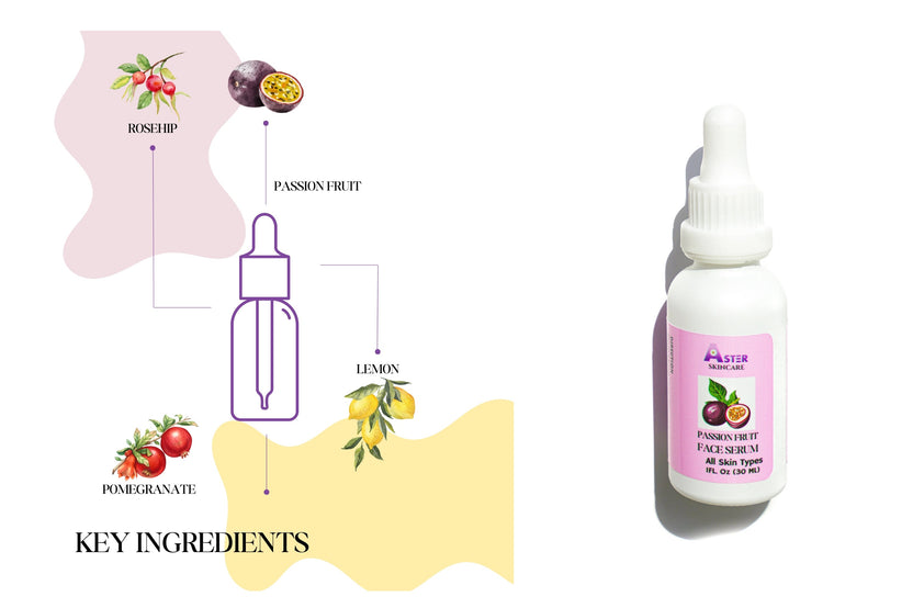 Aster Passion Fruit Facial Serum with passion fruit and natural botanical ingredients