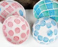 Stamped Air-Dry Clay Scalloped Bowls Art Kit - Perfect for Candies & Trinkets! - SKU DV1023