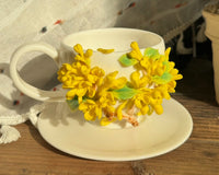 Dreamcloud Modern Floral Ceramic Tea and Coffee Set