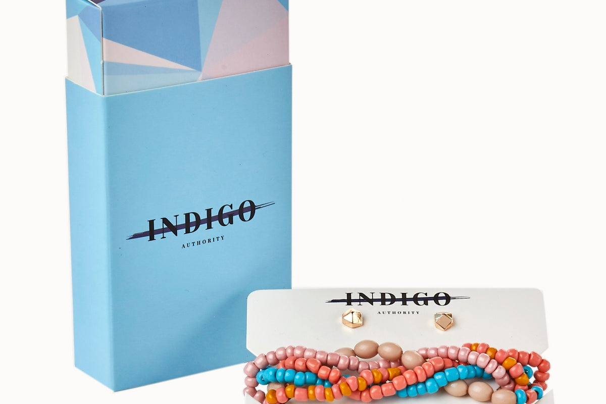 Indigo Authority Monarch Pastel Bracelet + Earring Set