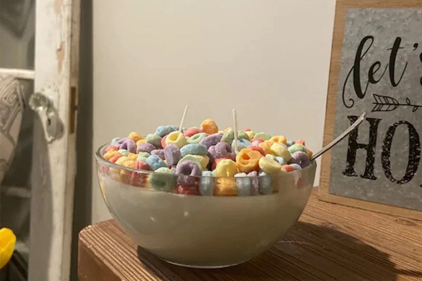 Handmade Cereal Bowl Soy Candle with metal spoon | Birthday | Wedding | Gift  | Bride |Groom | Soy Candle | Fathers Day