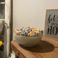 Handmade Cereal Bowl Soy Candle with metal spoon | Birthday | Wedding | Gift  | Bride |Groom | Soy Candle | Fathers Day