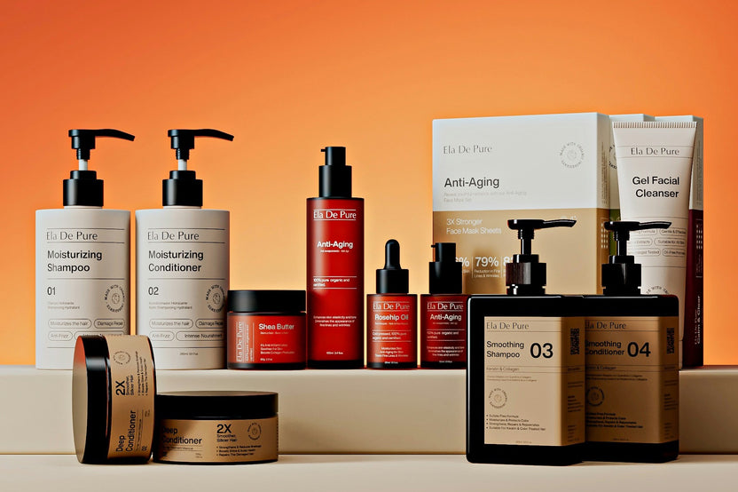 High quality photo of many mens self care and skin care and spa products lined up next to each other.