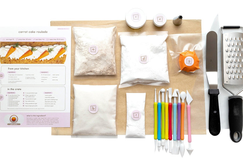 Carrot Cake Roulade - DIY Baking Kit by CrumbleCrate