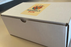 Each box is filled with high quality cotton fabric, a pattern and notions to complete the projects.  There is extra in each box.