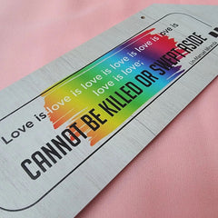 Lin-Manuel Miranda "Love is Love is Love is Love" Broadway Wooden Sign