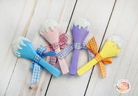 Easter Mini Wood Spoons | Holiday Tiered Tray Decor | Fake Drizzle Sprinkles