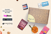 Vegancuts Monthly Snack Box Open the Door to sweet & savory vegan snacks from the longest standing vegan subscription company