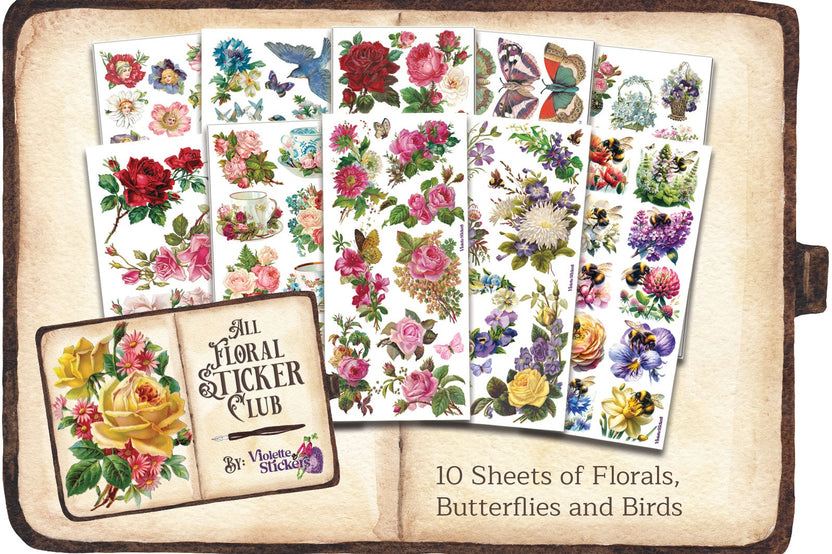 The All Floral Sticker Club by Violette Stickers