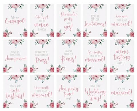 Wedding Milestone Cards