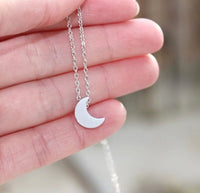 CRESCENT MOON ♡ 14K Gold | Silver Tarnish free Necklace
