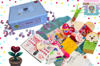 February Valentine's box with 20 OT activities, crafts, sensory materials, and fine motor tools for ages 4+