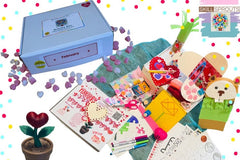 February Valentine's box with 20 OT activities, crafts, sensory materials, and fine motor tools for ages 4+