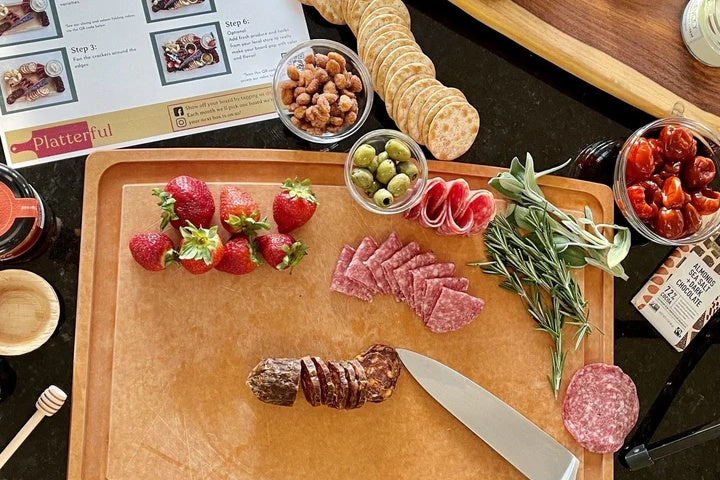 Charcuterie Kit + Handcrafted Wooden Board Bundles