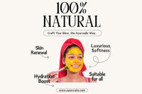 "AyurCrate subscription box with four Ayurvedic skincare pouches and eco-friendly packaging."