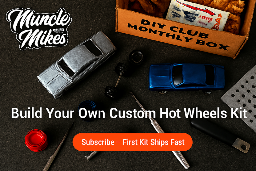 Muncle Mike's Monthly Do It Yourself (DIY) Build Your Own Custom Hot Wheels Kit Listing Build Your Own Custom Hot Wheels