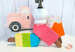 Popsicle Mini Wooden Decor | Spring Summer Tiered Tray Decor Accent