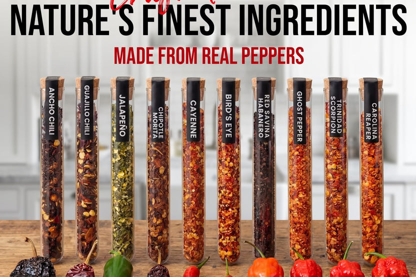 Kitsy Box Hot Pepper Flakes Chili Variety Set, 10 Pack - Monthly Refill Subscription