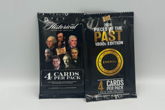 Pieces of the Past Historical and 1800s Edition Packs.  Your box will include one of each, featuring 4 cards in each pack. 