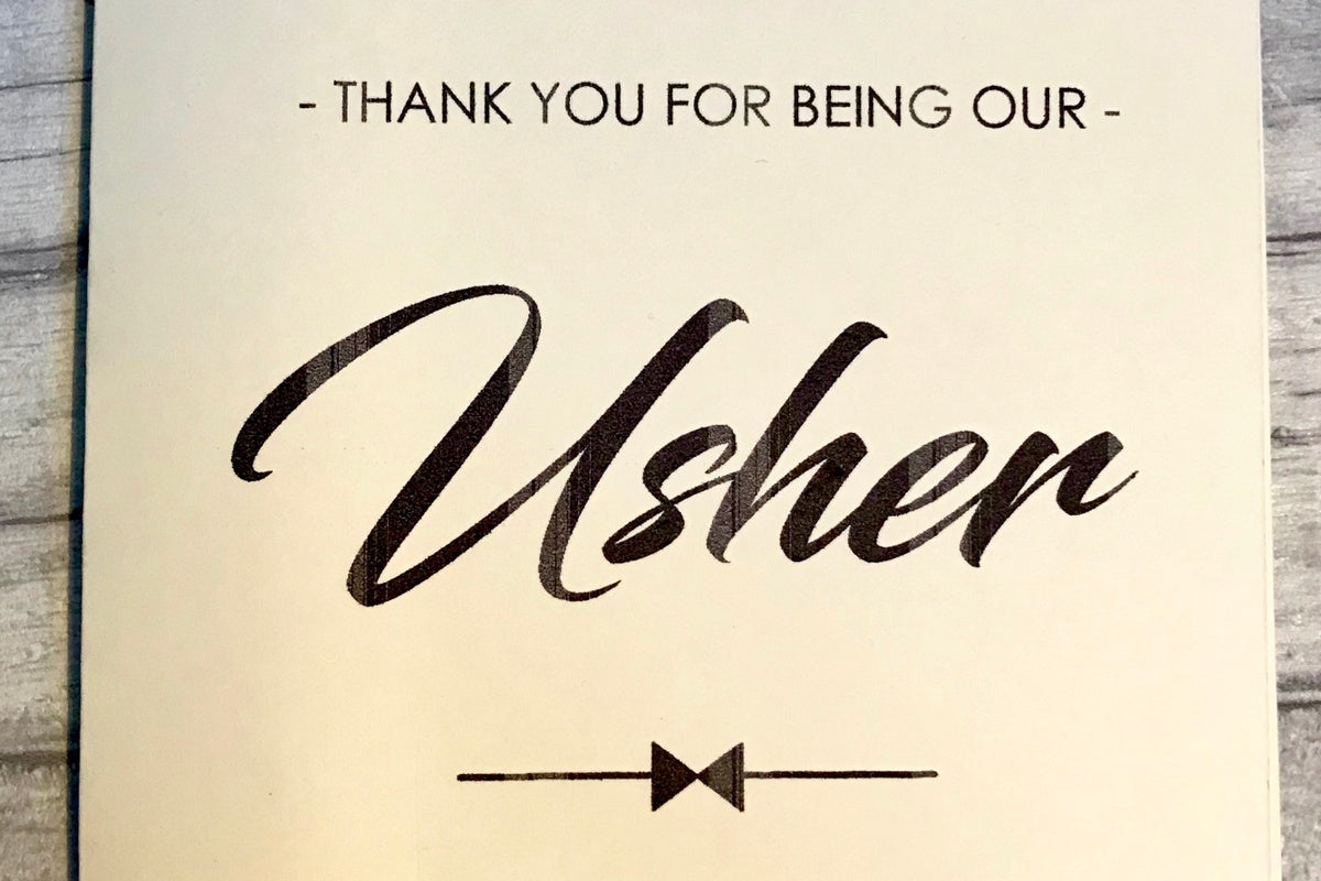 Usher Thank You Card