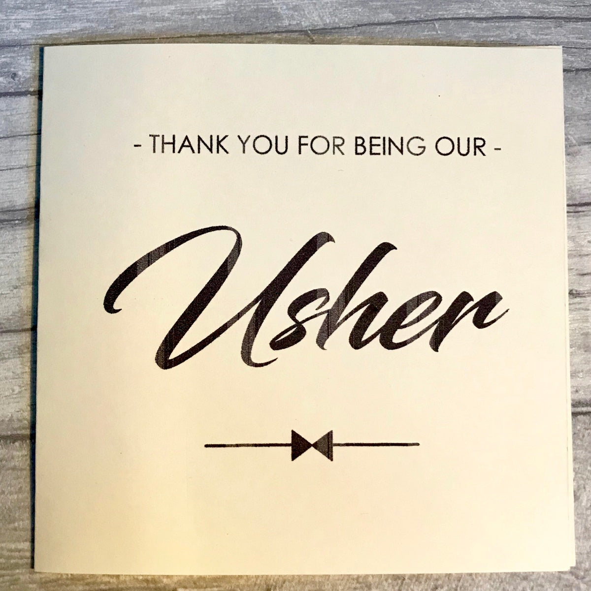Usher Thank You Card