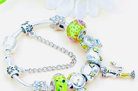 Very Rare Classic Silver Cubic Zirconia The Beauty & The Beast Charm Bracelet, Pandora Inspired Gifts For Her For Christmas Or Birthday