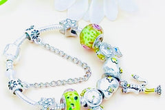 Very Rare Classic Silver Cubic Zirconia The Beauty & The Beast Charm Bracelet, Pandora Inspired Gifts For Her For Christmas Or Birthday