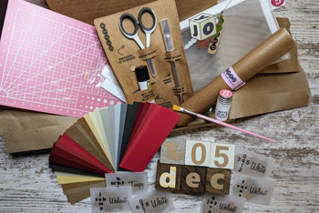 Torn Paper Art Craft Box with Tool Kit