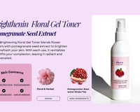 Brightening Floral Gel Toner | Pomegranate Extract | Vegan & Organic