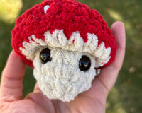 itty bitty mushyroom.  the itty bitty size mystery toy box includes a handmade crochet toy approximately 5-7" 