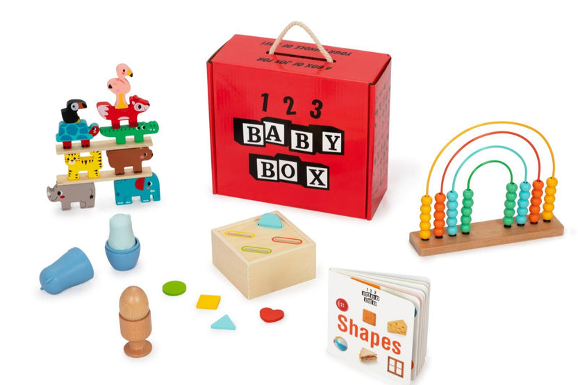 123 Baby Box is a monthly subscription box for babies. This box comes with developmental toys tailored to your baby's age and stage