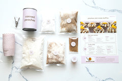 Peaches and Cream Muffins - DIY Baking Kit by CrumbleCrate