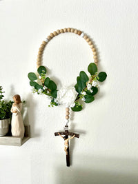 Wall Rosary Wreath Decor