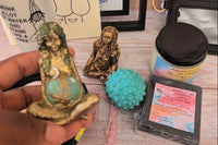 The mini Mother Earth statue exudes confidence and strength. Made with durable resin and beautifully hand painted