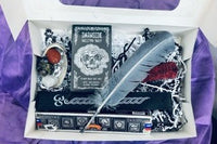 Example of a November 2024 Subscription Box. Every Box Comes with a Tarot Or Oracle deck Along with 5 Metaphysical Mystery Gifts