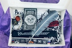 Example of a November 2024 Subscription Box. Every Box Comes with a Tarot Or Oracle deck Along with 5 Metaphysical Mystery Gifts