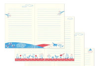 Midori Diary with Embroidered Cat Bookmark